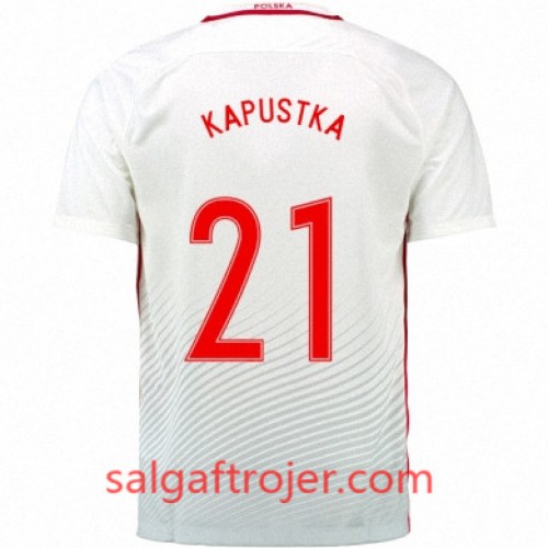Polen Fodboldtrøjer BARTOSZ KAPUSTKA Hjemmebanesæt Euro 2016 Kort ærmer Polen Fodboldtrøjer BARTOSZ KAPUSTKA Hjemmebanesæt Euro 2016 Kort ærmer