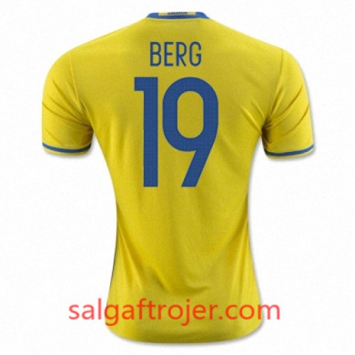 Sverige Fodboldtrøjer MARCUS BERG Hjemmebanesæt Euro 2016 Kort ærmer Sverige Fodboldtrøjer MARCUS BERG Hjemmebanesæt Euro 2016 Kort ærmer