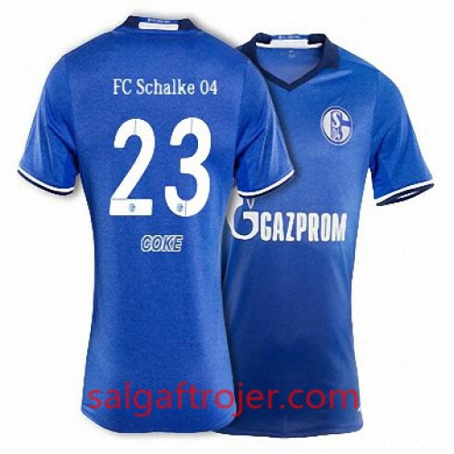 FC Schalke 04 Fodboldtrøjer COKE Hjemmebanesæt 2017/18 Kort ærmer FC Schalke 04 Fodboldtrøjer COKE Hjemmebanesæt 2017/18 Kort ærmer