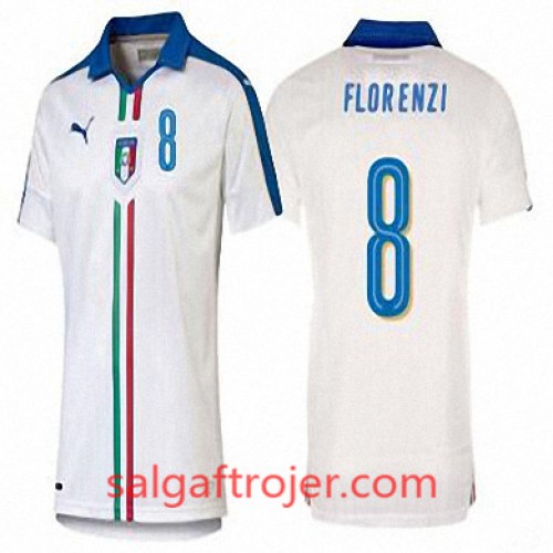 Italien Fodboldtrøjer ALESSANDRO FLORENZI Udebanesæt Euro 2016 Kort ærmer Italien Fodboldtrøjer ALESSANDRO FLORENZI Udebanesæt Euro 2016 Kort ærmer
