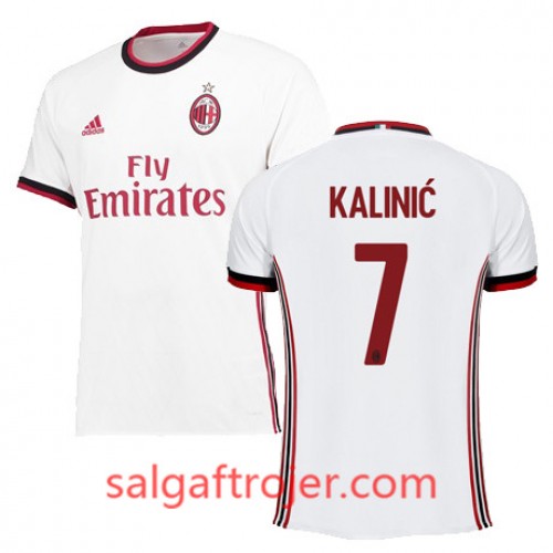 A.C. Milan Fodboldtrøjer KALINIC Udebanesæt 2017/18 Kort ærmer A.C. Milan Fodboldtrøjer KALINIC Udebanesæt 2017/18 Kort ærmer