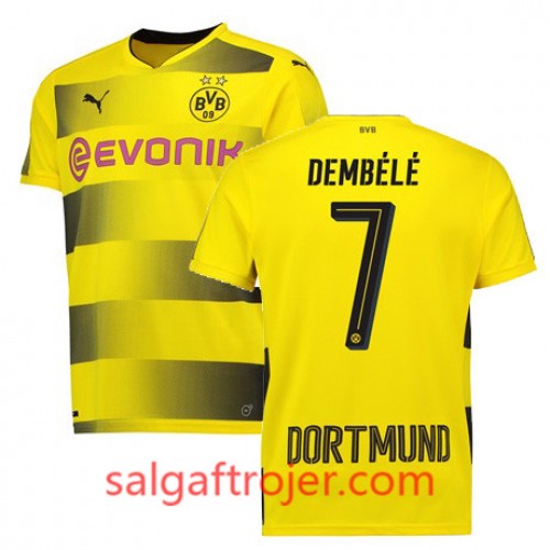 Borussia Dortmund Fodboldtrøjer DEMBELE Hjemmebanesæt 2017/18 Kort ærmer Borussia Dortmund Fodboldtrøjer DEMBELE Hjemmebanesæt 2017/18 Kort ærmer