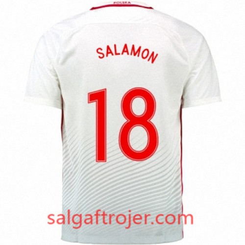 Polen Fodboldtrøjer BARTOSZ SALAMON Hjemmebanesæt Euro 2016 Kort ærmer Polen Fodboldtrøjer BARTOSZ SALAMON Hjemmebanesæt Euro 2016 Kort ærmer