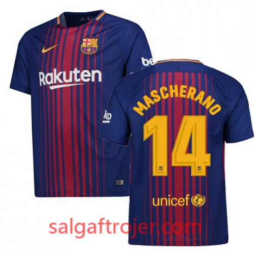 FC Barcelona Fodboldtrøjer MASCHERANO Hjemmebanesæt 2017/18 Kort ærmer FC Barcelona Fodboldtrøjer MASCHERANO Hjemmebanesæt 2017/18 Kort ærmer