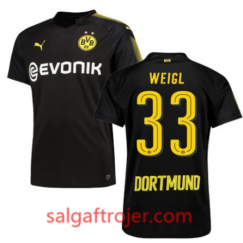Borussia Dortmund Fodboldtrøjer WEIGL Udebanesæt 2017/18 Kort ærmer Borussia Dortmund Fodboldtrøjer WEIGL Udebanesæt 2017/18 Kort ærmer