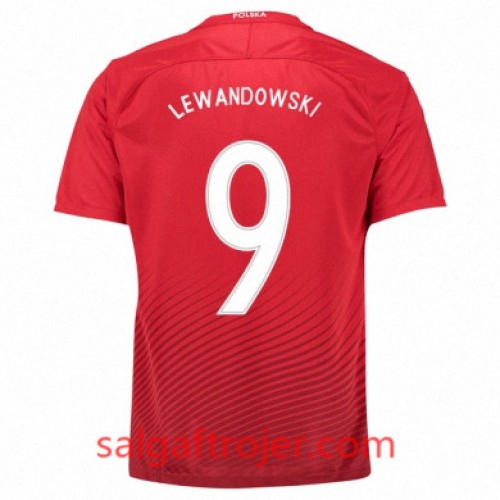 Polen Fodboldtrøjer ROBERT LEWANDOWSKI Udebanesæt Euro 2016 Kort ærmer Polen Fodboldtrøjer ROBERT LEWANDOWSKI Udebanesæt Euro 2016 Kort ærmer