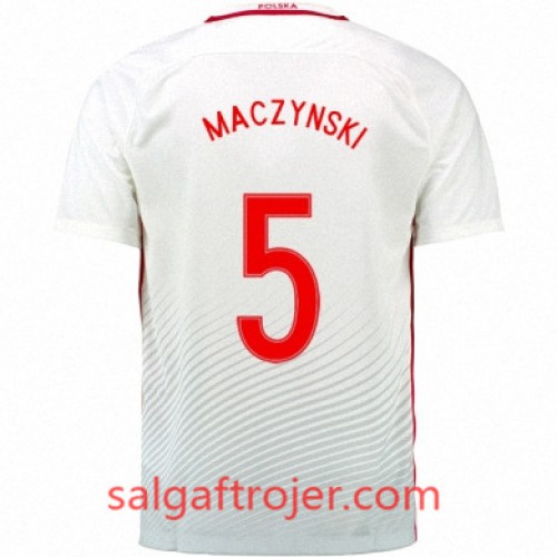 Polen Fodboldtrøjer KRZYSZTOF MACZYNSKI Hjemmebanesæt Euro 2016 Kort ærmer Polen Fodboldtrøjer KRZYSZTOF MACZYNSKI Hjemmebanesæt Euro 2016 Kort ærmer