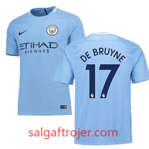Manchester City Fodboldtrøjer DE BRUYNE Hjemmebanesæt 2017/18 Kort ærmer Manchester City Fodboldtrøjer DE BRUYNE Hjemmebanesæt 2017/18 Kort ærmer