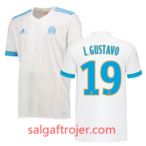 Olympique de Marseille Fodboldtrøjer LUIZ GUSTAVO Hjemmebanesæt 2017/18 Kort ærmer Olympique de Marseille Fodboldtrøjer LUIZ GUSTAVO Hjemmebanesæt 2017/18 Kort ærmer