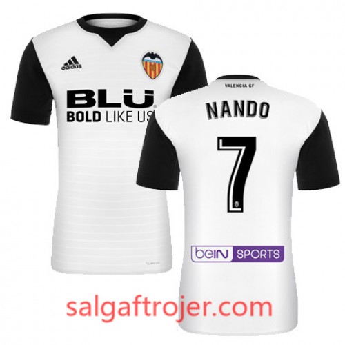 Valencia CF Fodboldtrøjer NANDO Hjemmebanesæt 2017/18 Kort ærmer Valencia CF Fodboldtrøjer NANDO Hjemmebanesæt 2017/18 Kort ærmer