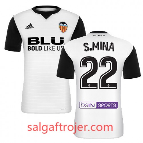 Valencia CF Fodboldtrøjer S MINA Hjemmebanesæt 2017/18 Kort ærmer Valencia CF Fodboldtrøjer S MINA Hjemmebanesæt 2017/18 Kort ærmer