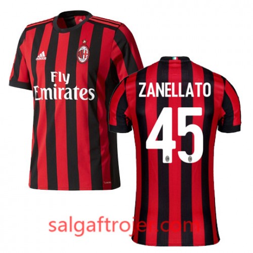 A.C. Milan Fodboldtrøjer ZANELLATO Hjemmebanesæt 2017/18 Kort ærmer A.C. Milan Fodboldtrøjer ZANELLATO Hjemmebanesæt 2017/18 Kort ærmer