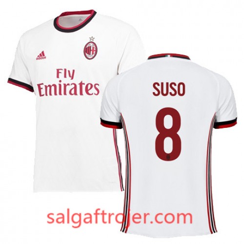 A.C. Milan Fodboldtrøjer SUSO Udebanesæt 2017/18 Kort ærmer A.C. Milan Fodboldtrøjer SUSO Udebanesæt 2017/18 Kort ærmer