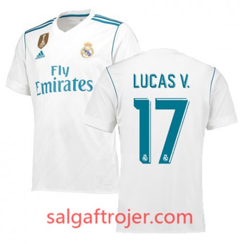 Real Madrid Fodboldtrøjer LUCAS V Hjemmebanesæt 2017/18 Kort ærmer Real Madrid Fodboldtrøjer LUCAS V Hjemmebanesæt 2017/18 Kort ærmer