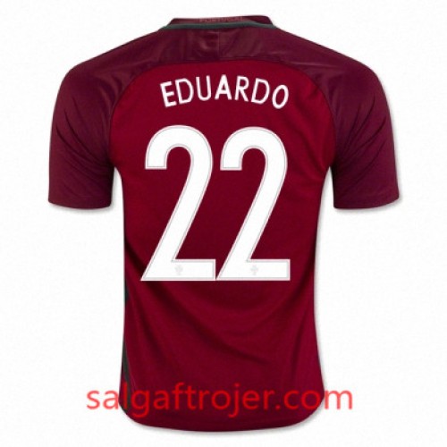 Portugal Fodboldtrøjer EDUARDO Hjemmebanesæt Euro 2016 Kort ærmer Portugal Fodboldtrøjer EDUARDO Hjemmebanesæt Euro 2016 Kort ærmer