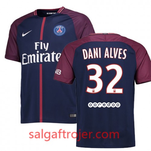 Paris Saint-Germain Fodboldtrøjer DANI ALVES Hjemmebanesæt 2017/18 Kort ærmer Paris Saint-Germain Fodboldtrøjer DANI ALVES Hjemmebanesæt 2017/18 Kort ærmer