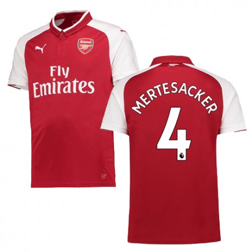 Arsenal Fodboldtrøjer MERTESACKER Hjemmebanesæt 2017/18 Kort ærmer Arsenal Fodboldtrøjer MERTESACKER Hjemmebanesæt 2017/18 Kort ærmer