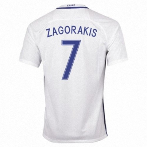 Grækenland Fodboldtrøjer THEODOROS ZAGORAKIS Hjemmebanesæt 2016/17 Kort ærmer Grækenland Fodboldtrøjer THEODOROS ZAGORAKIS Hjemmebanesæt 2016/17 Kort ærmer