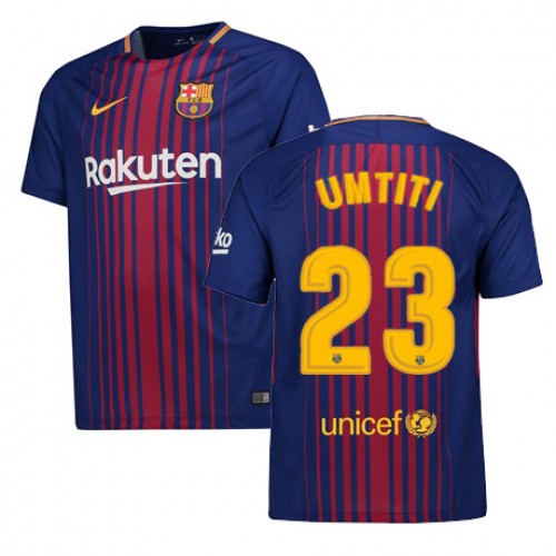 FC Barcelona Fodboldtrøjer Samuel Umtiti Hjemmebanesæt 2017/18 Kort ærmer FC Barcelona Fodboldtrøjer Samuel Umtiti Hjemmebanesæt 2017/18 Kort ærmer