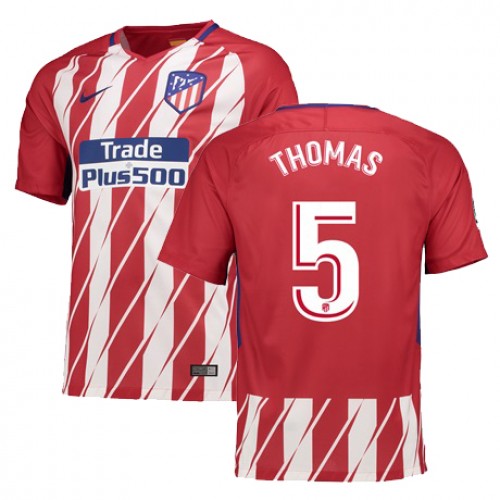 Atlético de Madrid Fodboldtrøjer THOMAS Hjemmebanesæt 2017/18 Kort ærmer Atlético de Madrid Fodboldtrøjer THOMAS Hjemmebanesæt 2017/18 Kort ærmer