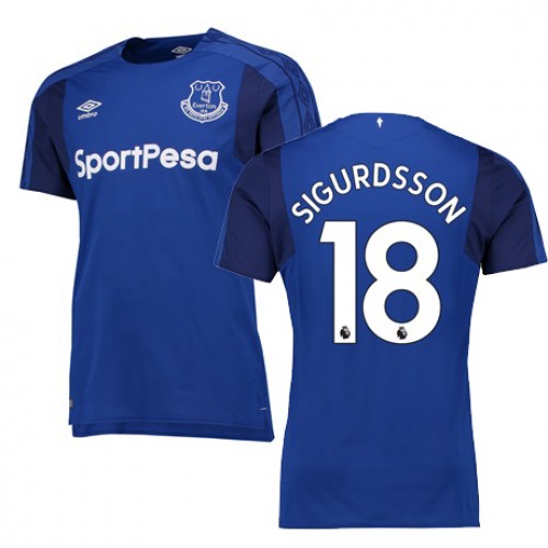 Everton Fodboldtrøjer SIGURDSSON Hjemmebanesæt 2017/18 Kort ærmer Everton Fodboldtrøjer SIGURDSSON Hjemmebanesæt 2017/18 Kort ærmer