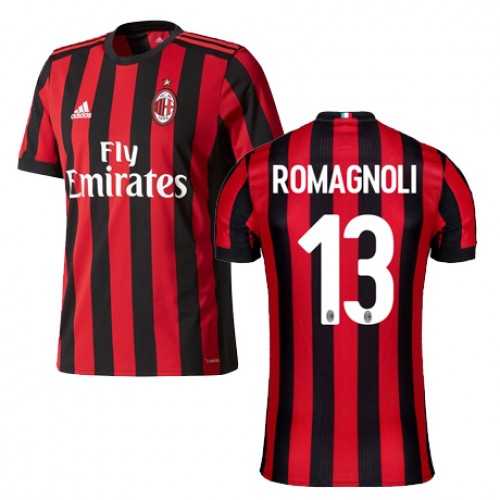 A.C. Milan Fodboldtrøjer ROMAGNOLI Hjemmebanesæt 2017/18 Kort ærmer A.C. Milan Fodboldtrøjer ROMAGNOLI Hjemmebanesæt 2017/18 Kort ærmer