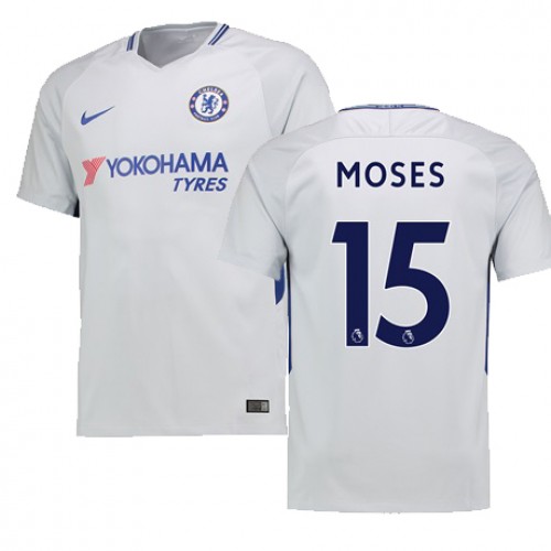 Chelsea Fodboldtrøjer MOSES Udebanesæt 2017/18 Kort ærmer Chelsea Fodboldtrøjer MOSES Udebanesæt 2017/18 Kort ærmer