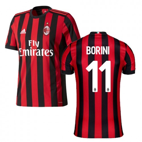 A.C. Milan Fodboldtrøjer BORINI Hjemmebanesæt 2017/18 Kort ærmer A.C. Milan Fodboldtrøjer BORINI Hjemmebanesæt 2017/18 Kort ærmer