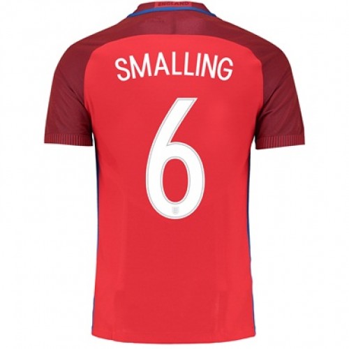 England Fodboldtrøjer SMALLING Udebanesæt Euro 2016 Kort ærmer England Fodboldtrøjer SMALLING Udebanesæt Euro 2016 Kort ærmer