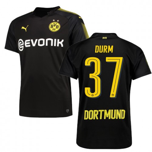 Borussia Dortmund Fodboldtrøjer DURM Udebanesæt 2017/18 Kort ærmer Borussia Dortmund Fodboldtrøjer DURM Udebanesæt 2017/18 Kort ærmer