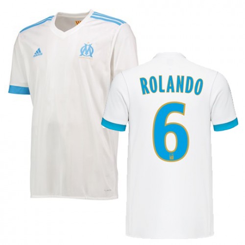 Olympique de Marseille Fodboldtrøjer ROLANDO Hjemmebanesæt 2017/18 Kort ærmer Olympique de Marseille Fodboldtrøjer ROLANDO Hjemmebanesæt 2017/18 Kort ærmer