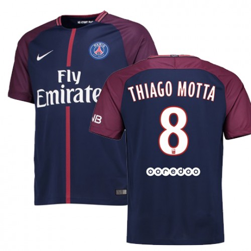 Paris Saint-Germain Fodboldtrøjer THIAGO MOTTA Hjemmebanesæt 2017/18 Kort ærmer Paris Saint-Germain Fodboldtrøjer THIAGO MOTTA Hjemmebanesæt 2017/18 Kort ærmer