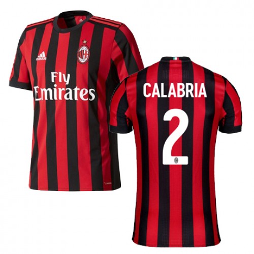 A.C. Milan Fodboldtrøjer CALABRIA Hjemmebanesæt 2017/18 Kort ærmer A.C. Milan Fodboldtrøjer CALABRIA Hjemmebanesæt 2017/18 Kort ærmer