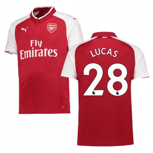 Arsenal Fodboldtrøjer LUCAS Hjemmebanesæt 2017/18 Kort ærmer Arsenal Fodboldtrøjer LUCAS Hjemmebanesæt 2017/18 Kort ærmer