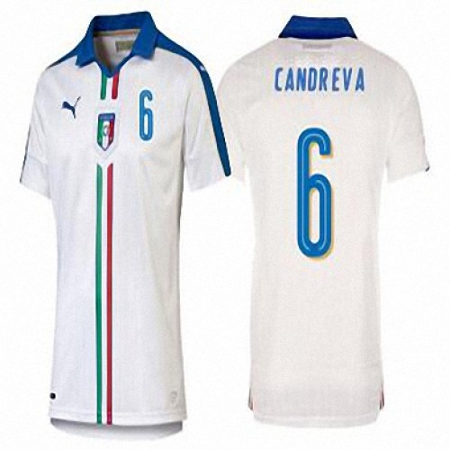 Italien Fodboldtrøjer ANTONIO CANDREVA Udebanesæt Euro 2016 Kort ærmer Italien Fodboldtrøjer ANTONIO CANDREVA Udebanesæt Euro 2016 Kort ærmer