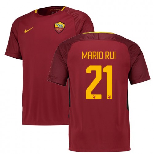 A.S. Roma Fodboldtrøjer MARIO RUI Hjemmebanesæt 2017/18 Kort ærmer A.S. Roma Fodboldtrøjer MARIO RUI Hjemmebanesæt 2017/18 Kort ærmer
