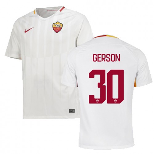 A.S. Roma Fodboldtrøjer GERSON Udebanesæt 2017/18 Kort ærmer A.S. Roma Fodboldtrøjer GERSON Udebanesæt 2017/18 Kort ærmer