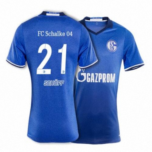 FC Schalke 04 Fodboldtrøjer SCHOPF Hjemmebanesæt 2017/18 Kort ærmer FC Schalke 04 Fodboldtrøjer SCHOPF Hjemmebanesæt 2017/18 Kort ærmer