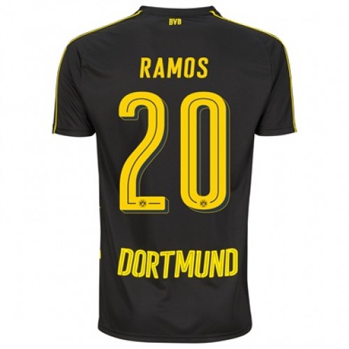 Borussia Dortmund Fodboldtrøjer RAMOS Udebanesæt 2017/18 Kort ærmer Borussia Dortmund Fodboldtrøjer RAMOS Udebanesæt 2017/18 Kort ærmer