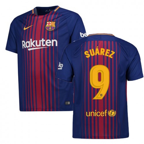 FC Barcelona Fodboldtrøjer SUAREZ Hjemmebanesæt 2017/18 Kort ærmer FC Barcelona Fodboldtrøjer SUAREZ Hjemmebanesæt 2017/18 Kort ærmer