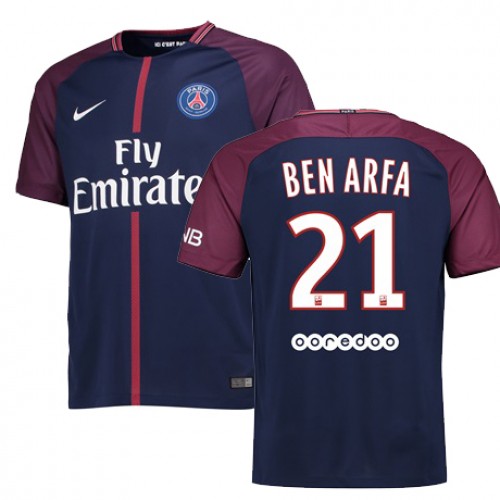 Paris Saint-Germain Fodboldtrøjer HATEM BEN ARFA Hjemmebanesæt 2017/18 Kort ærmer Paris Saint-Germain Fodboldtrøjer HATEM BEN ARFA Hjemmebanesæt 2017/18 Kort ærmer