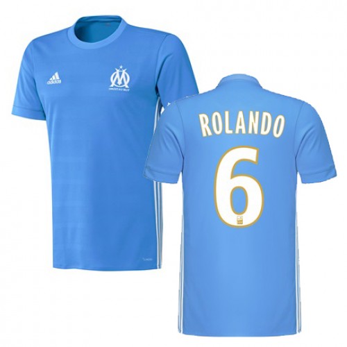 Olympique de Marseille Fodboldtrøjer ROLANDO Udebanesæt 2017/18 Kort ærmer Olympique de Marseille Fodboldtrøjer ROLANDO Udebanesæt 2017/18 Kort ærmer