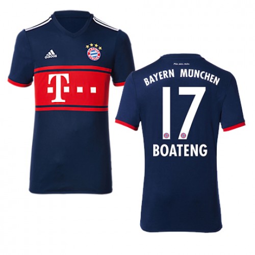 FC Bayern München Fodboldtrøjer BOATENG Udebanesæt 2017/18 Kort ærmer FC Bayern München Fodboldtrøjer BOATENG Udebanesæt 2017/18 Kort ærmer