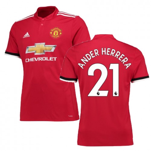 Manchester United Fodboldtrøjer HERRERA Hjemmebanesæt 2017/18 Kort ærmer Manchester United Fodboldtrøjer HERRERA Hjemmebanesæt 2017/18 Kort ærmer