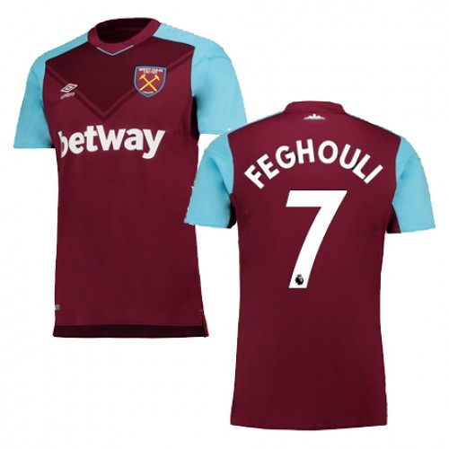 West Ham Fodboldtrøjer FEGHOULI Hjemmebanesæt 2017/18 Kort ærmer West Ham Fodboldtrøjer FEGHOULI Hjemmebanesæt 2017/18 Kort ærmer