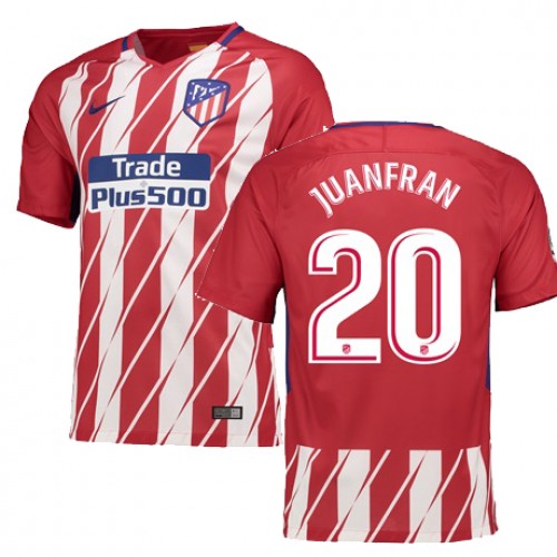 Atlético de Madrid Fodboldtrøjer JUANFRAN Hjemmebanesæt 2017/18 Kort ærmer Atlético de Madrid Fodboldtrøjer JUANFRAN Hjemmebanesæt 2017/18 Kort ærmer