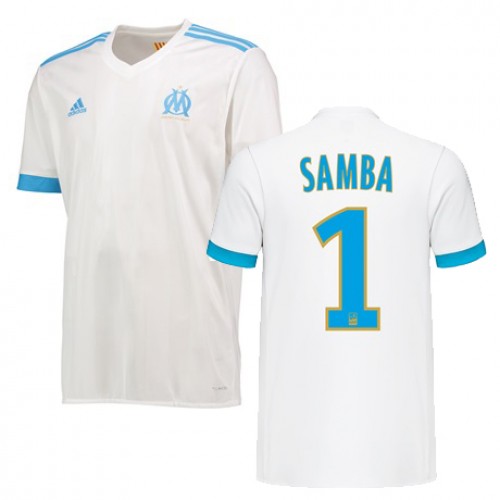 Olympique de Marseille Fodboldtrøjer BRICE SAMBA Hjemmebanesæt 2017/18 Kort ærmer Olympique de Marseille Fodboldtrøjer BRICE SAMBA Hjemmebanesæt 2017/18 Kort ærmer