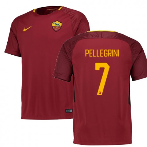 A.S. Roma Fodboldtrøjer PELLEGRINI Hjemmebanesæt 2017/18 Kort ærmer A.S. Roma Fodboldtrøjer PELLEGRINI Hjemmebanesæt 2017/18 Kort ærmer
