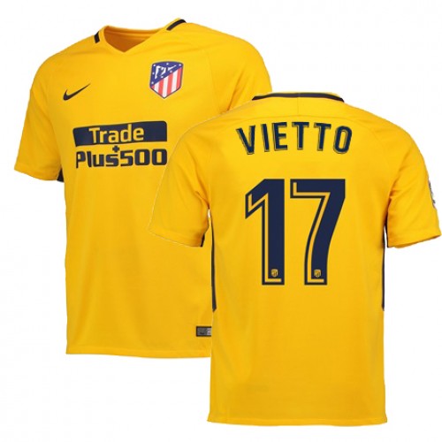 Atlético de Madrid Fodboldtrøjer VIETTO Udebanesæt 2017/18 Kort ærmer Atlético de Madrid Fodboldtrøjer VIETTO Udebanesæt 2017/18 Kort ærmer
