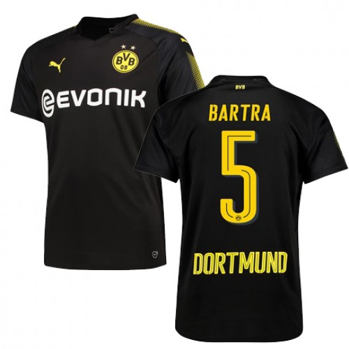 Borussia Dortmund Fodboldtrøjer BARTRA Udebanesæt 2017/18 Kort ærmer Borussia Dortmund Fodboldtrøjer BARTRA Udebanesæt 2017/18 Kort ærmer